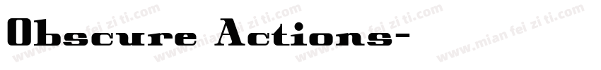 Obscure Actions字体转换